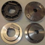 Accouplements en fonte modifiés pour moteur pompe AUBE USINAGE en fonte à percer, aléser, mortaiser pour le clavetage Accouplements en fonte modifiés pour moteur pompe AUBE USINAGE en fonte à percer, aléser, mortaiser pour le clavetage